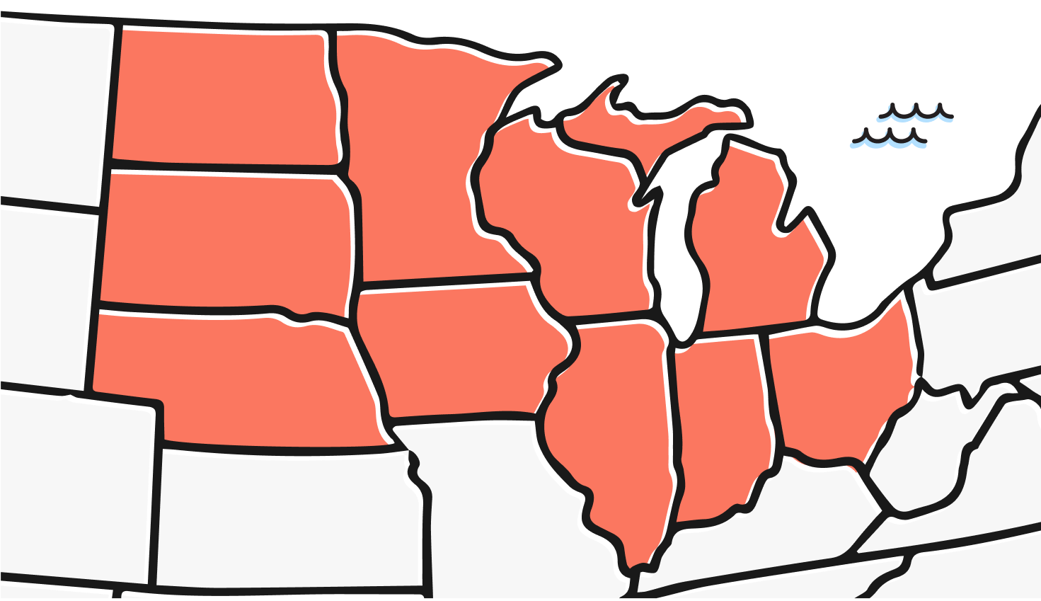 Midwest map