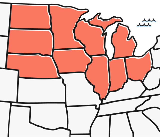 Midwest map