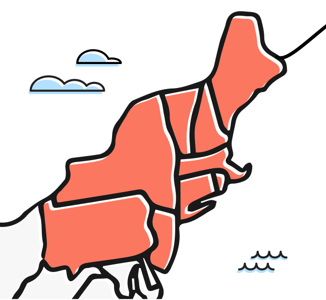 Northeast map